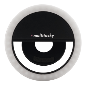 Clip-On Mini Phone Selfie Ring Light - Ink Black