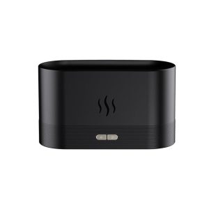 Fireplace Flame-Effect Humidifier Lamp - Ink Black